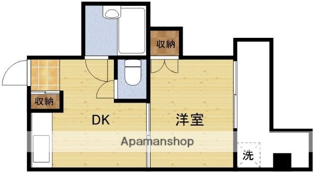 シオザキビルNO3(1DK/5階)の間取り写真