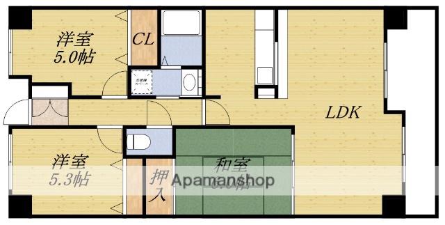 アビタシオン橋本2(3LDK/2階)の間取り写真