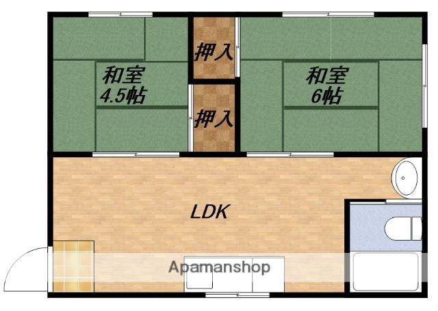 新大阪土井コーポ(2DK/4階)の間取り写真
