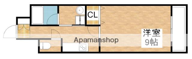 セレッソコート新大阪(1K/4階)の間取り写真