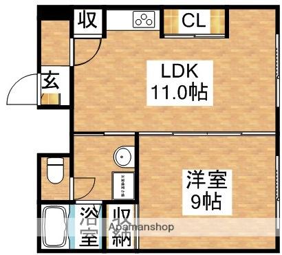 グランヴィ新大阪(1LDK/8階)の間取り写真