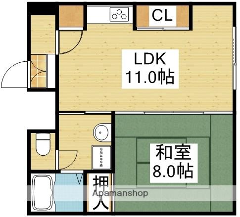 グランヴィ新大阪(1LDK/5階)の間取り写真