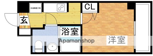 アドバンス新大阪5(1K/9階)の間取り写真