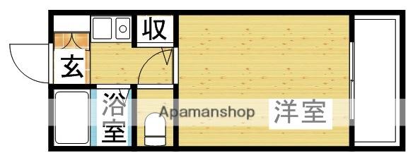 ロータリーマンション上新庄(1K/1階)の間取り写真