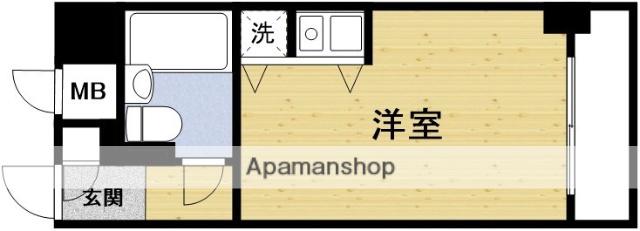 ファースト東中島(ワンルーム/3階)の間取り写真