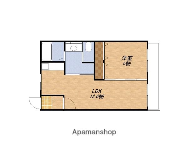 谷田十三マンション(1LDK/3階)の間取り写真