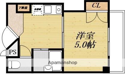 ファミーユ垂水(1K/2階)の間取り写真