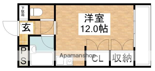 アーネスト山手1(1K/4階)の間取り写真