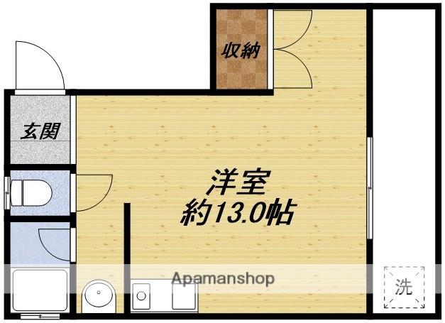 ヴィラさち(ワンルーム/3階)の間取り写真