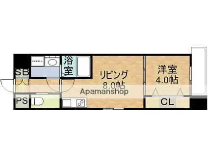 ライフステージ江坂南(1LDK/6階)の間取り写真