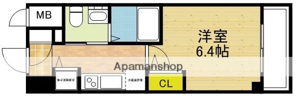 エスリード江坂江の木町(1K/7階)の間取り写真