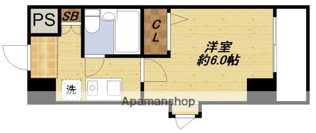 エスリード新大阪(ワンルーム/12階)の間取り写真