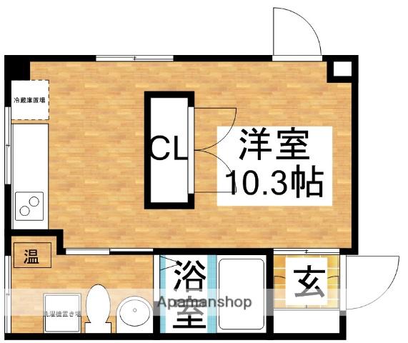 サングリエG(ワンルーム/3階)の間取り写真