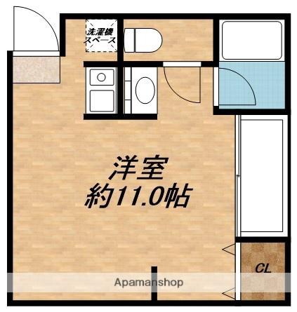 ハイツ西三国(ワンルーム/2階)の間取り写真