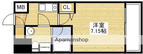 URBAN FLATS江坂(1K/9階)の間取り写真