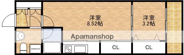 URBAN FLATS江坂(1LDK/10階)の間取り写真