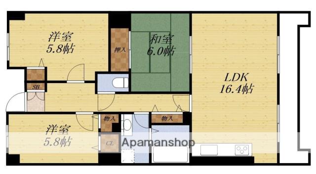 アーバンパーク緑地公園(3LDK/4階)の間取り写真