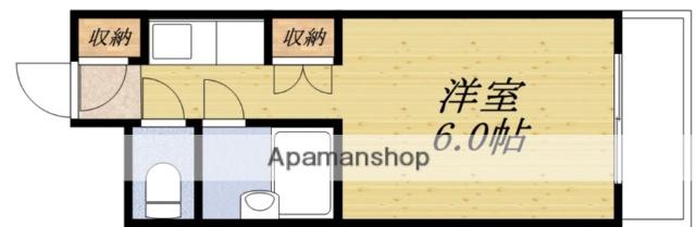 ドミトリーモリ関大前(ワンルーム/2階)の間取り写真