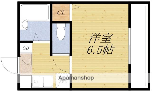 ラポール千里山(1K/3階)の間取り写真
