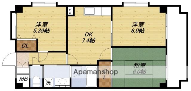 K-1ST(3DK/1階)の間取り写真