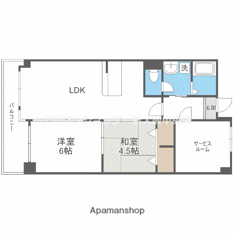 第2グランドハイツ大田(3LDK/3階)の間取り写真