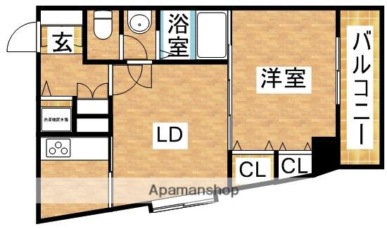 ノルデンタワー新大阪(1LDK/11階)の間取り写真