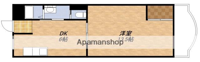 高木ハイツ(1DK/5階)の間取り写真