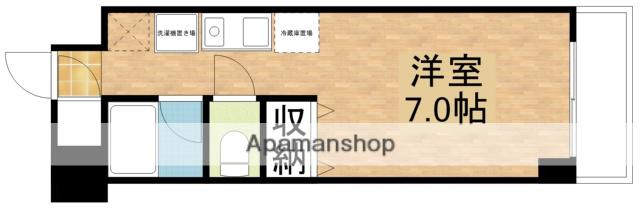 ミーールズ江坂(ワンルーム/7階)の間取り写真