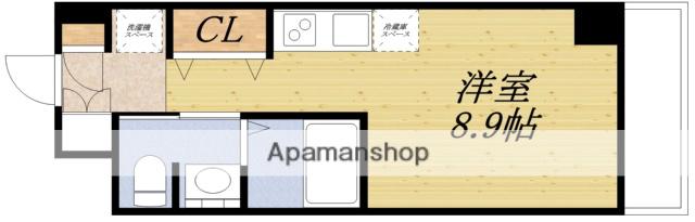 グレンパーク江坂Ⅱ(ワンルーム/7階)の間取り写真