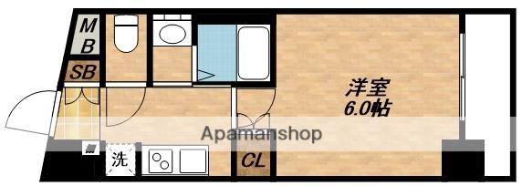 メロディア塚本(1K/4階)の間取り写真
