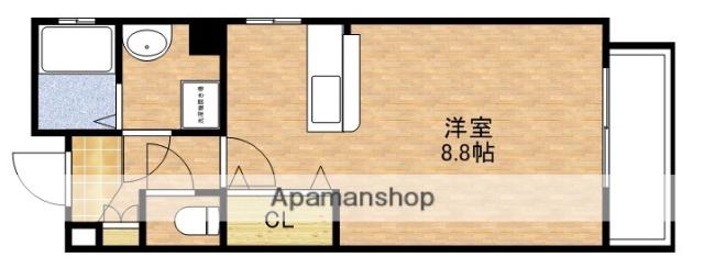 ウエストコート垂水町(1K/3階)の間取り写真
