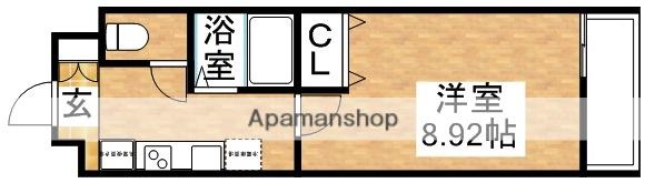 アルビオン新北野(1K/4階)の間取り写真