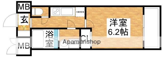 レジュールアッシュPREMIUM TWIN-1(1K/15階)の間取り写真