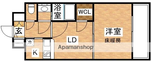 ノルデンタワー新大阪アネックス(1LDK/12階)の間取り写真