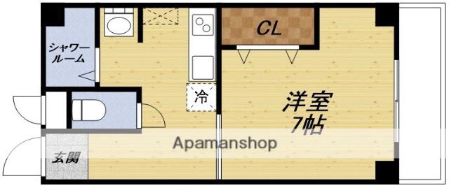 マンションFUJI(1K/3階)の間取り写真