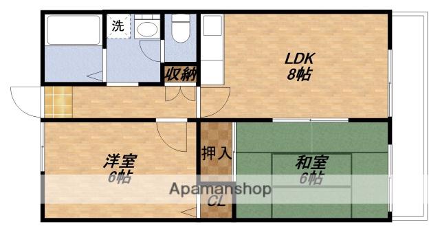 シティハイムフラッツェン(2LDK/2階)の間取り写真