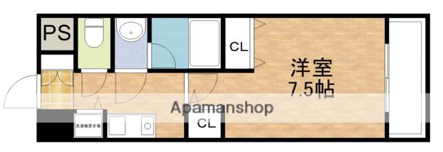 パークフラッツ江坂(1K/7階)の間取り写真