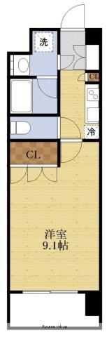 パークフラッツ江坂(1K/11階)の間取り写真