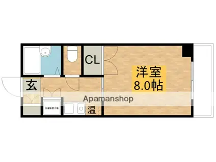 ラ・ファイン江坂(1K/3階)の間取り写真