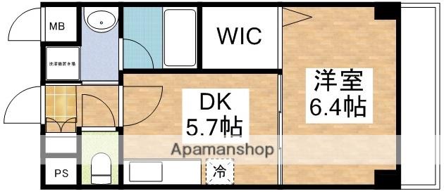 ベルデュール楓(1DK/3階)の間取り写真