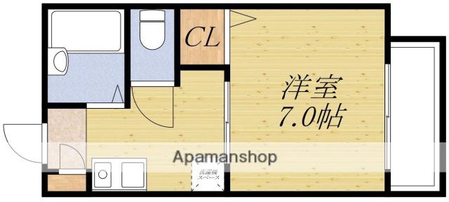 パーシモンハウスⅡG棟(1K/1階)の間取り写真