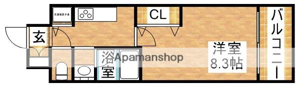 スプランディッド新大阪III(1K/11階)の間取り写真