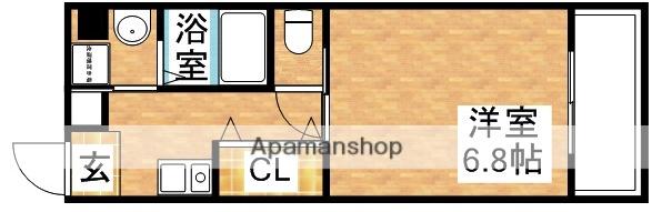 第5クリスタル三国駅前(1K/1階)の間取り写真