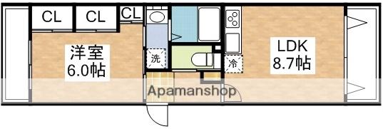 ALPORTO(1LDK/2階)の間取り写真