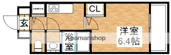 S-RESIDENCE江坂(1K/2階)の間取り写真