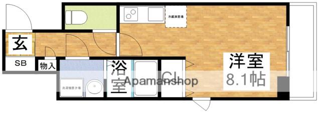 BPRレジデンス江坂(ワンルーム/11階)の間取り写真