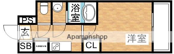 メインステージ大阪ノースマーク(1K/4階)の間取り写真
