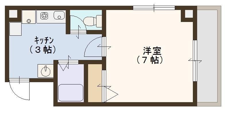 スタシオン梅田イースト(1K/4階)の間取り写真
