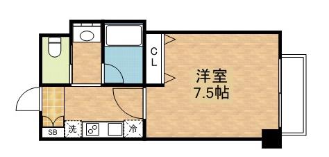 ファーストステージ江坂広芝町2(1K/7階)の間取り写真
