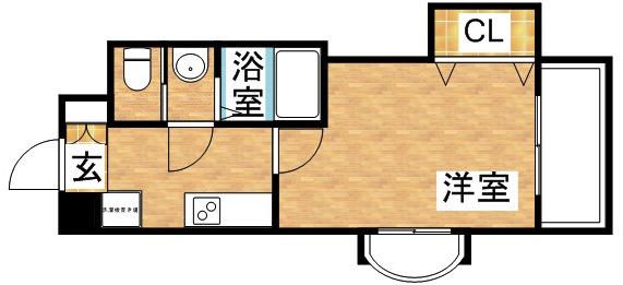 LUXE新大阪イースト2(1K/7階)の間取り写真